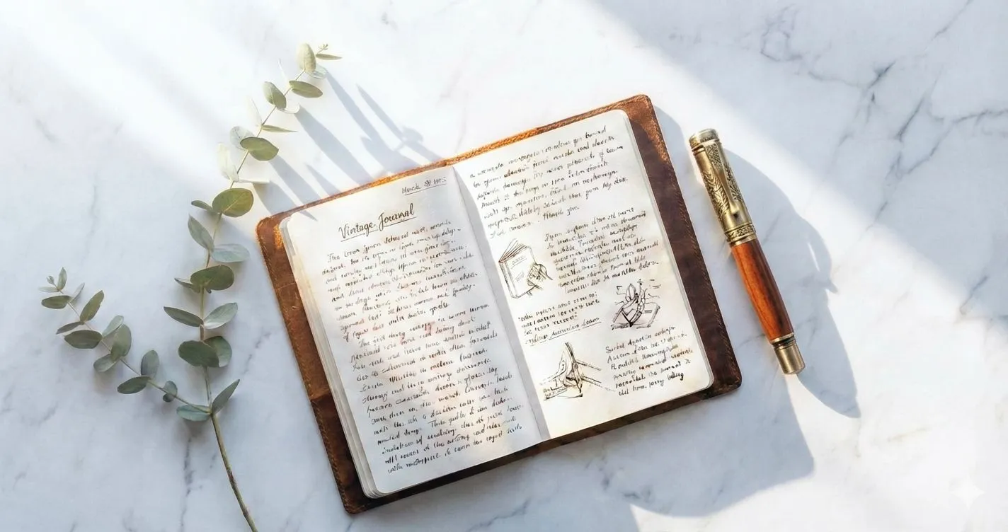 万年筆とノート